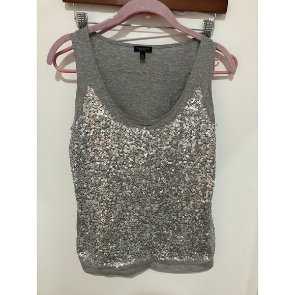 Talbot's Women's Vintage Sequined Tank Top, Gray/Silver, Medium - Picture 1 of 3